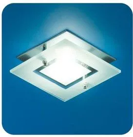 Светильник Quartz 51 3 12 с накладным стеклом квадрат. MR16 мат. хром ИТАЛМАК IT8060