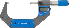 34482-100, Микрометр ЗУБР ЭКСПЕРТ гладкий цифровой, МКЦ 100, диапазон 75-100мм, шаг измерения 0,001мм