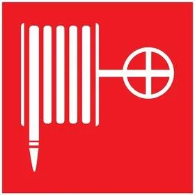 56-0054, Наклейка знак пожарной безопасности Пожарный кран100*100 мм