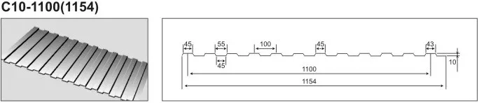 Оборудование для производства профнастила C10, C10-1100