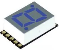 DSM7TA28106T, 7-сегментный светодиодный дисплей, Синий, 20 мА, 3.1 В, 210 мкд, 1, 7.11 мм