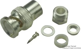 1-1337421-0, BNC Str Plg MC 50Ohm Silver Pl, ВЧ разъем