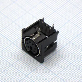 MDN-6J розетка печатн полн металл