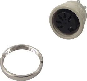 MAB 5100 S 45, Разъем DIN Аудио / Видео, 45, 5 контакт(-ов), Гнездо, Монтаж в Панель, Пайка