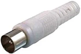 SQ1809-0008, Разъем TV штекер без пайки белый