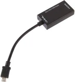 GCR-50876, Адаптер micro USB - HDMI MHL 5pin, черный