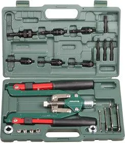 31182, Заклепочник складной, KRAFTOOL RS-77 31182, резьбовые М4,М5,М6,М8,М10,М12, вытяжные d=2,4-6,4 мм и