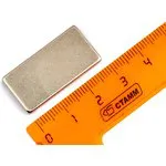 Неодимовый магнит прямоугольник 30х15х2 мм, N33