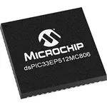 DSPIC33EP512MC806-I/MR, DSPIC33EP512MC806-I/MR DSPIC, 16bit Digital Signal Processor 60MHz 536 kB Flash 64-Pin QFN