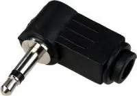 1-054, Разъем аудио 3.5мм шт моно угловойпластик на кабель