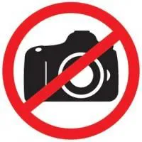 56-0043-2, Табличка ПВХ запрещающий знак Фотосъемка запрещена 150х150 мм