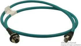 0985 656 104/1M, ETHERNET CORDSET, M12 4 POSITION FEMALE TO RJ45 PLUG, 1M