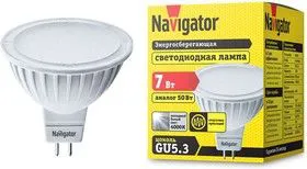 Лампа светодиодная 94 245 NLL-MR16-7-230-4K-GU5.3 7Вт 4000К бел. GU5.3 500лм 170-260В Navigator 94245