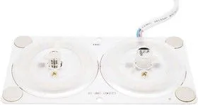 02-16 Плата светодиодная, 220В, 24Вт, smd2835, IP20, 80Лм/Вт, 4000 К, 120*63мм, прямоугольная с линзой,б/пульс., ДН