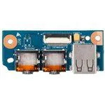 (60-NANIO1000-01) плата расширения K53DE-AUD IO BOARD Rev.2,0 для ноутбука Asus K53N, K55D (плата портов)