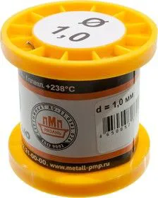 Припой ПОС40 ТР 1.0мм катушка 100г, (17-19г)