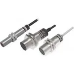 PM18-TM05NO фотоэлектрический датчик на пересечение луча, корпус М18 (никелированная латунь), Sn=5м, NPN NO, 12...24VDC, 150Hz, кабель 2м