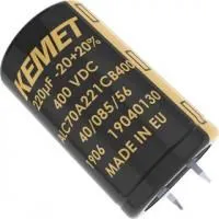 ALC70A221DC550, Электролитический конденсатор, 220 мкФ, 550 В, ALC70 Series, 15000 часов при 85C, 20%