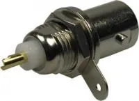 HYR-0124 (GB-124) (BNC-7031) (BNC-BJ), Разъем BNC, гнездо, панель, под гайку (Bulkhead) короткая резьба