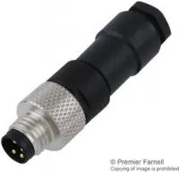 120091-0010, Разъем Кабеля, BRAD Nano-Change, 120091 Series, M8, Male, 4 Positions, Штырь для Пайки