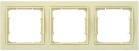 Рамка 3-м BOLERO Q1 РУ-3-БК квадрат. крем. ИЭК EMB32-K33-Q1