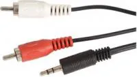 PL1059, Кабель Jack 3.5 mm вилка - 2xRCA вилка, стерео-аудио, 1.5 м