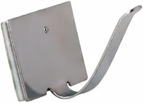 07-2425, Площадки самоклеющиеся металлические с клипсой под шлейф (ПКШМ) 25x15 мм, упаковка 100 шт.