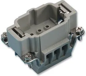 0933 006 2602, Разъем для тяжелых условий, 6+PE, меньше контактов, Серия Han E, Insert, 6 Contacts, 6B, Штекер