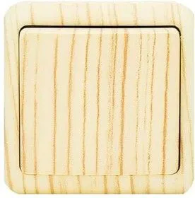 Выключатель 1-кл. ОП VIOLA 10А IP20 беленый дуб LEZARD 751-5200-100