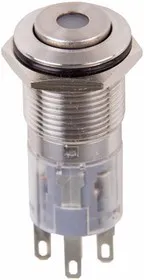 36-3253, Кнопка антивандальная 16 12В Б/Фикс (5с) (ON)-OFF/(OFF)-ON красная