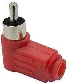 RP-405/R-R, RCA PLUG на кабель угловой (красный) (OBSOLETE)