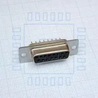 DD-15SNT-M (DPS-15F)(DBB-15F), Разъем D-SUB на плату 15 pin