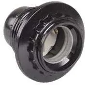 Патрон электрич. E27 Пкб27-04-К11 с кольцом карболит. черн. (с этикет.) ИЭК EPK11-04-01-K01