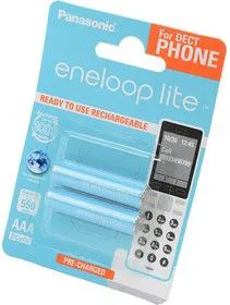 Panasonic eneloop lite BK-4LCCE/2DE 550мАч AAA DECT BL2, Аккумулятор