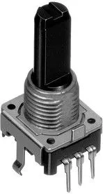 EC12E2460802, Инкрементный поворотный энкодер, изолированный вал, 12мм, вертикальный, 24 положения, 24 импульсов
