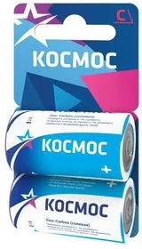 Элемент питания солевой R14 (блист.2шт) Космос KOCR142BL