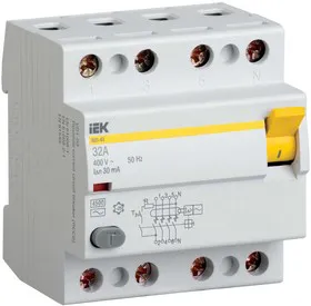 Выключатель дифференциального тока (УЗО) 4п 50А 300мА тип AC ВД1-63 ИЭК MDV10-4-050-300