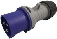 K9001BLU, Разъем Pin & Sleeve, 16 А, 250 В, Монтаж на Кабель, Штекер, 2P+E, Синий