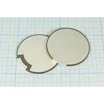 Ультразвуковой пьезоэлемент диск 50x 2.48мм, частота 43.58кГц, материал PZT4; пэу 50x 2,48диск43,58кГц PZT4\VOISE