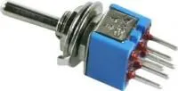 SMTS-202-A2, Тумблер ON-ON (3A 125VAC) DPDT 6P