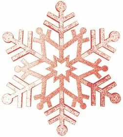 502-382, Елочная фигура Снежинка резная, 81 см, цвет красный