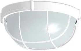 Светильник НПП 03-100-010 Банник 1102 круг большой 1х100Вт E27 IP65 корпус с решеткой бел. Элетех 1005500931