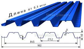 Линия для производства профнастила H60 из Китая, H60