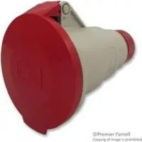PE3265PV, Разъем Pin & Sleeve, 32 А, 415 В, Монтаж на Кабель, Гнездо, 3P+N+E, Красный