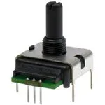 ECW1J-C24-AC0024L, (с крепежом), Mechanical Encoder Rotary Incremental Flat 2.25oz-in Straight Gray Digital Square Wave Panel Mount P