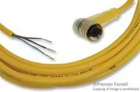 1200670231, M12 SINGLE ENDED CORD SET, 3POLE, FEMALE RIGHT ANGLE