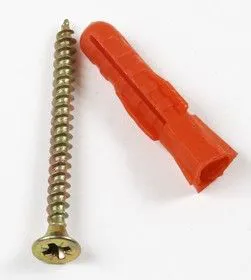 DR3906330-PS2, Дюбель распорный цветной 6х3х30 с саморезом 3.5х40 уп. - 12 шт. (фасов.)