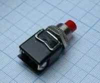 PSW-4010B RED, Кнопка на блок без фиксации OFF-(ON)