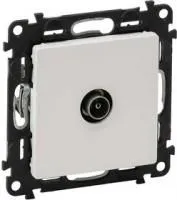 Механизм розетки TV Valena Life проходная 1.5дБ/14дБ 0-2400МГц с лицевой панелью бел. Leg 753461