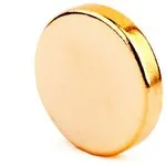 Неодимовый магнит диск 8х1.5 мм, золотой